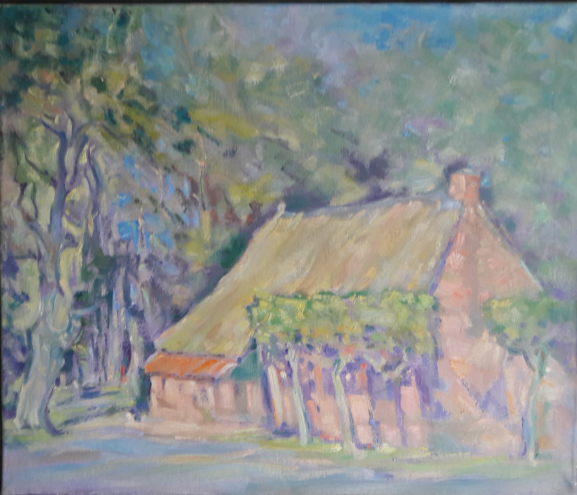 boerderij met bomen